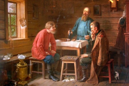 «Игра в шашки», 1844. Художник: Максимов В.М. «Игра в шашки», 1844. Художник: Максимов В.М.