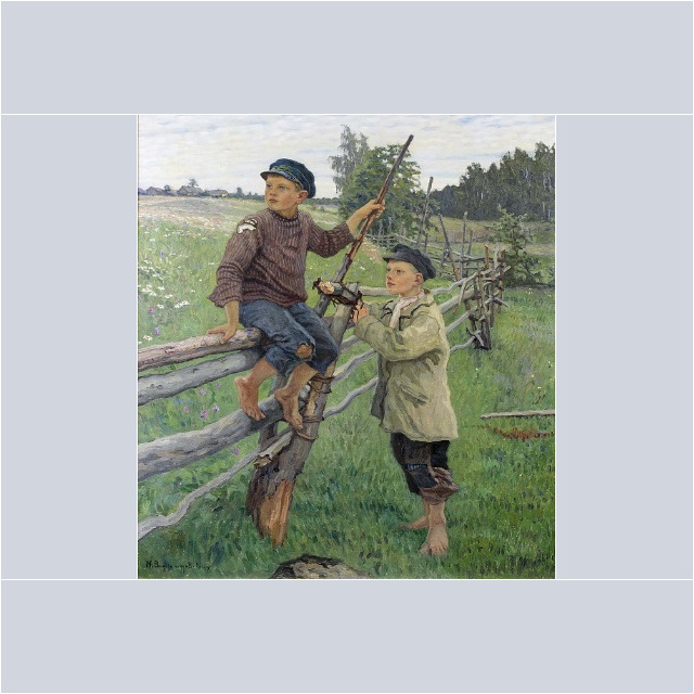 Николай Петрович Богданов-Бельский: «Деревенские мальчики». Частная коллекция. Николай Петрович Богданов-Бельский: «Деревенские мальчики».